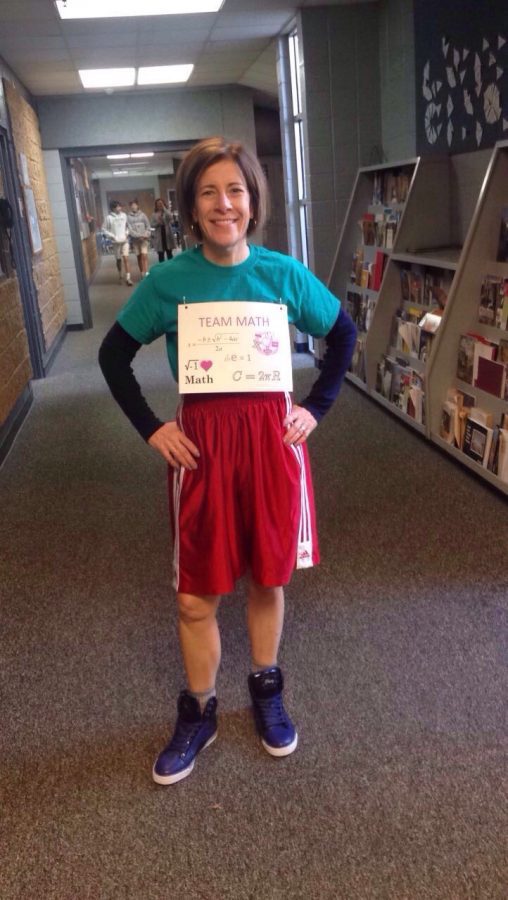 Mrs. Theresa Ferrari shows her balance of being both an athlete and a mathlete!