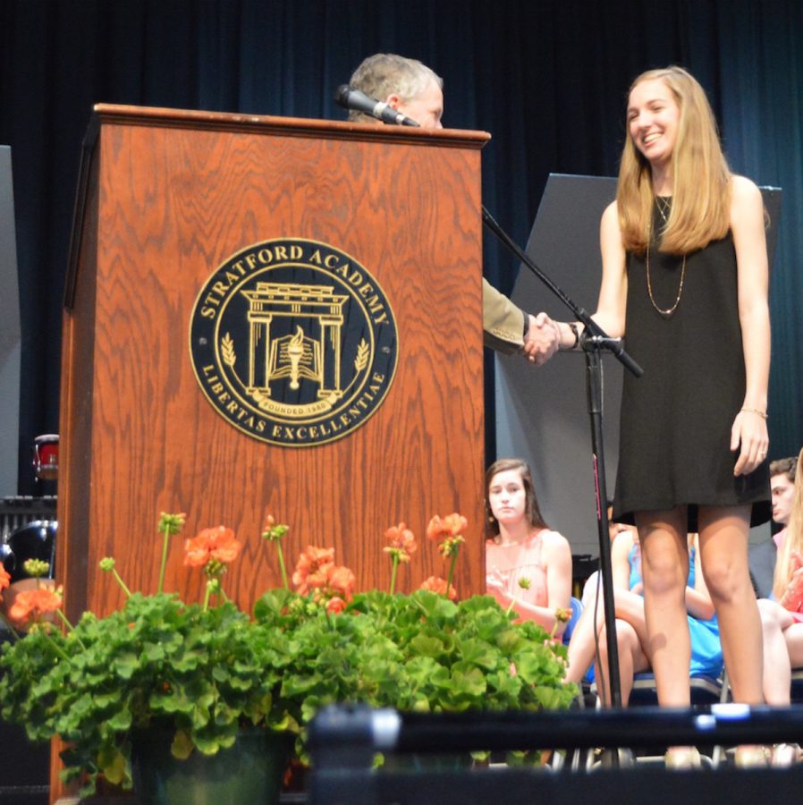 Senior Janie Hatcher received merit scholarship offers from Furman and Mercer.