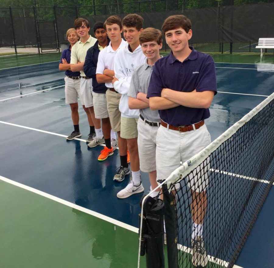 Front to back: Mark Barrow, Samuel Barrow, Daniel Cohen, Carter Eddlemon, Akshay Ranabhotu, Greg Sutton and David Grant