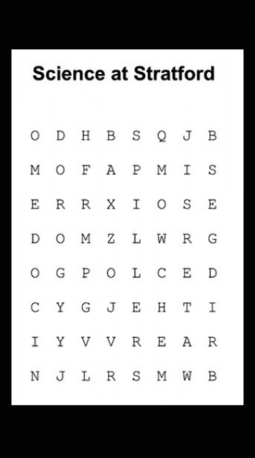 WORD SEARCH: Stratford Science