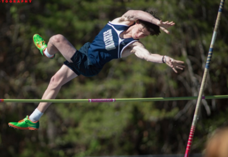 Junior McKinley Thompson, shown here in the pole vault, will represent Stratford in the high jump 