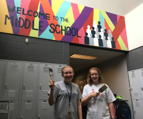Colorful new mural greets Middle School students