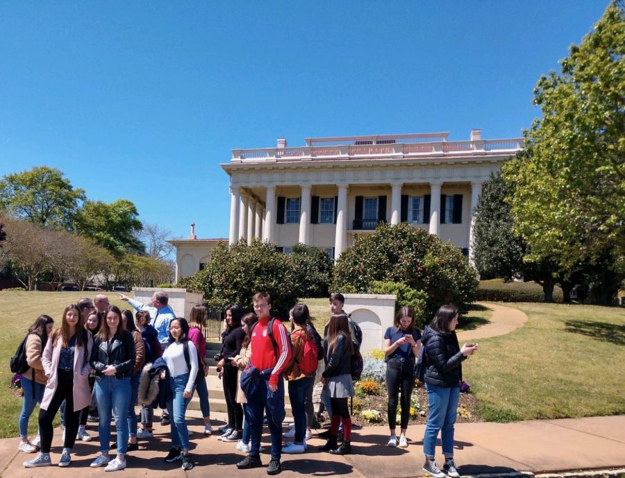 French Exchange students got a tour of downtown Macon earlier this week from Mr. Ed Grisamore and Dr. Bob Veto