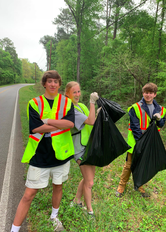 Sophomore Stratford students clean-up Ayers Road
From left to right: Knox Cleveland, Claudia Pope, and Avery Jackson