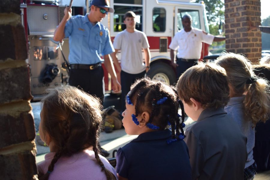 Firefighters bring truck to preschool