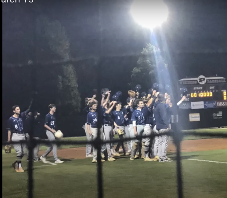 Baseball team celebrates victory over FPD

